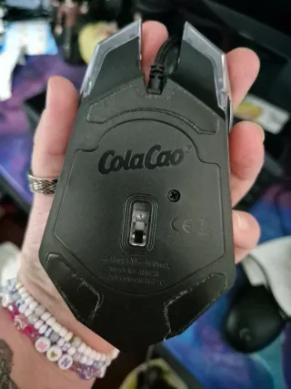 Ratón Gaming Negro con Diseño Crackle