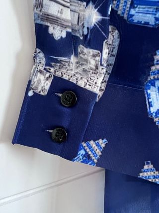 Blusa Guess Talla M Pedrería Azul