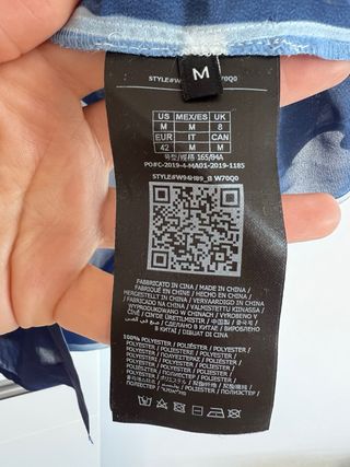 Blusa Guess Talla M Pedrería Azul