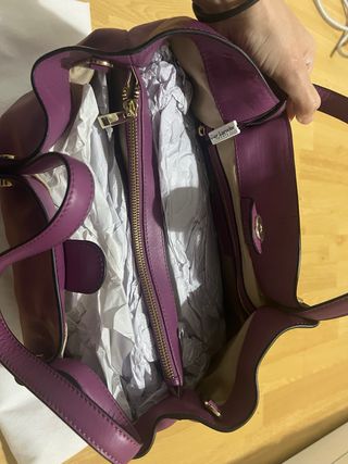 Bolso Piel Guy Laroche Morado Nuevo
