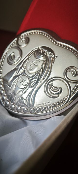 Icona Sacro Cuore Argento Prima Comunione