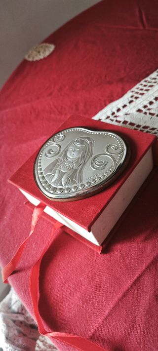 Icona Sacro Cuore Argento Prima Comunione