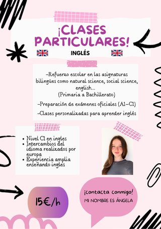 ¡OFREZCO CLASES DE INGLES PARTICULARES!