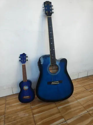 Pack Ukelele y Guitarra Azul