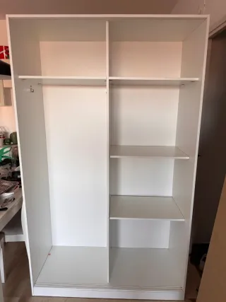 Armario blanco y gris 1,20x2,00m