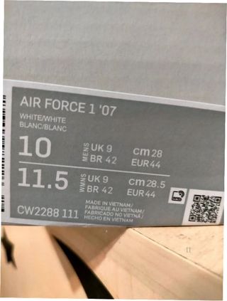 Nike Air Force 1 Low '07 Blancas Talla 44