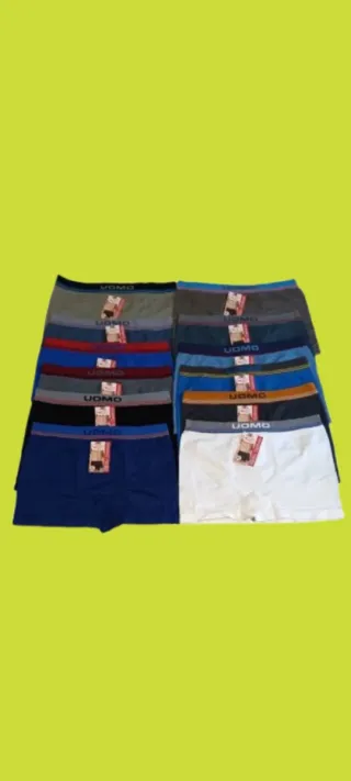 PACK 12 Calzoncillos Uomo BOXER LYCRA Talla XL