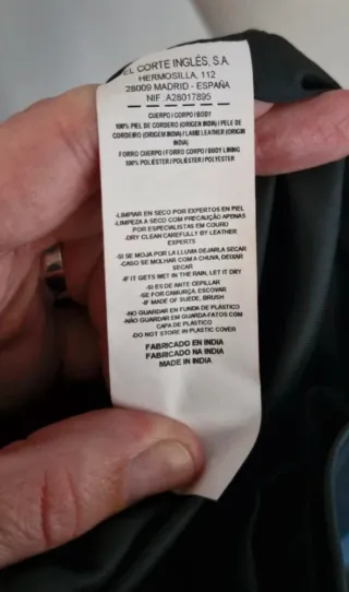 Cazadora cuero pedreria 2xl