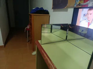 Espejo triple plegable