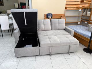 Sofá Cama Gris con Arcón Nuevo