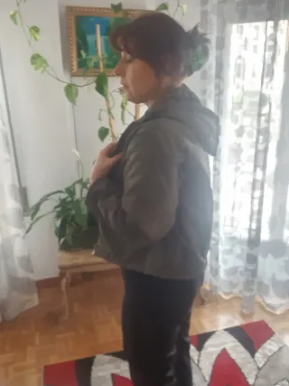 Chaqueta verde acolchada