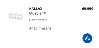 Mueble TV Kallax Ikea Blanco.