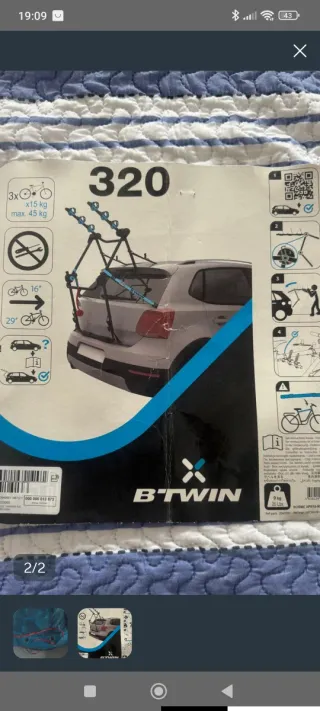 Porta bicicletas para coche del decathlon