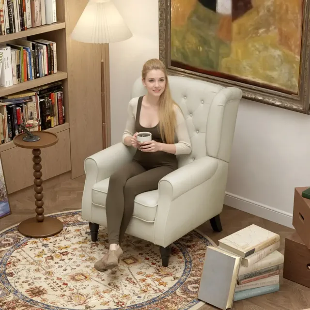 Sillón de salón con reposacabezas