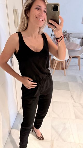 Mono negro Pull&Bear Talla S abertura espalda