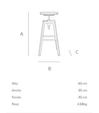 Taburete Zara Home Madera y Metal