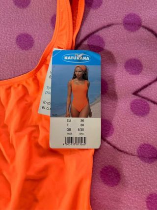 Bañador Natación Naturana Talla S Naranja