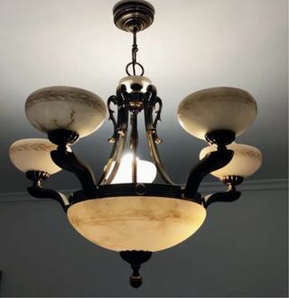 Lámpara de techo mármol y metal