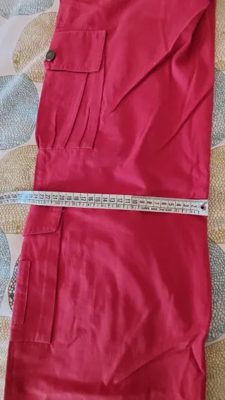 Pantaloni cargo donna rossi