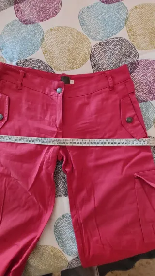 Pantaloni cargo donna rossi