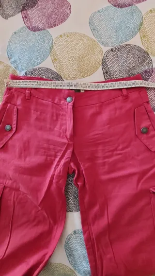 Pantaloni cargo donna rossi