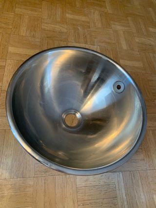 Lavabo Acero Inoxidable 31,5cm con Rebosadero