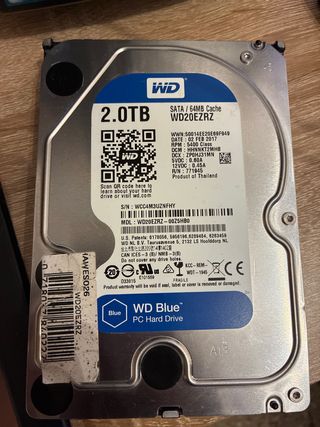 Disco Duro WD 2TB SATA 64MB Cache Leer Descripción