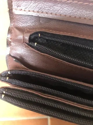 Cartera Billetera Piel R.Monzo Marrón