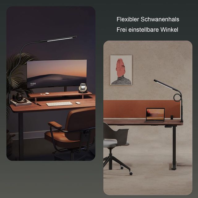 Lâmpada de Mesa LED Flexível Preta