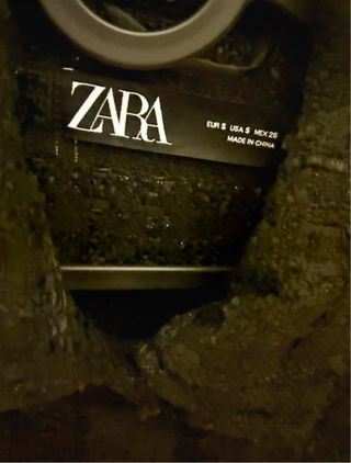 Chaqueta Tweed Negra Zara