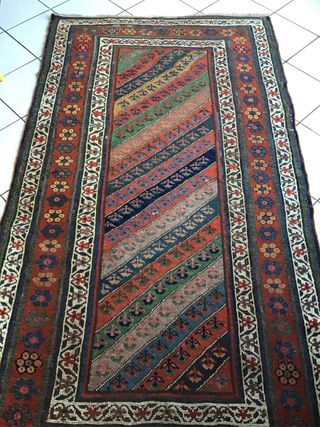 Tappeto antico in lana Kasak primi 900