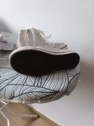 Zapatillas blancas lona niñ@