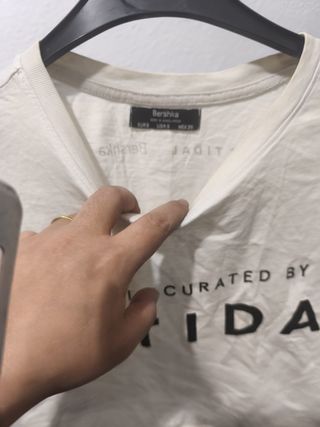 Camiseta Crop Top Bershka Talla S