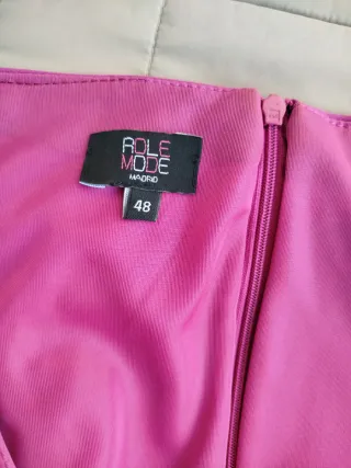 Vestido fiesta fucsia T.48/XL