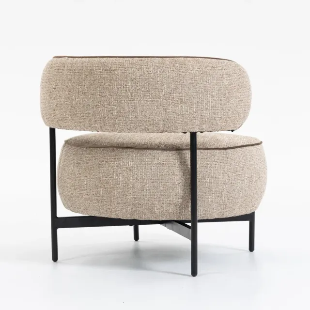 Butaca Salón Giratoria Tela Beige