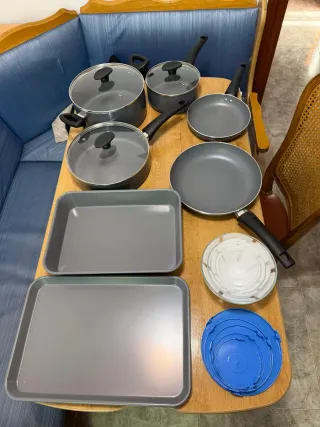 Juego Ollas, Sartén, Bandejas y Posuelos