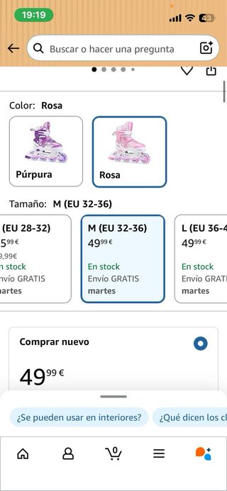 Patines niña MBT Talla M