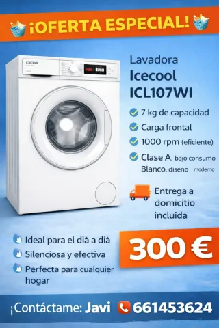 Lavadora Icecool ICL107WI 7kg
