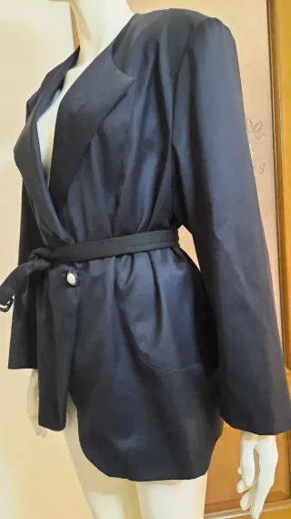 Blazer oversize elegante blu