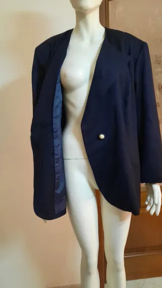 Blazer oversize elegante blu