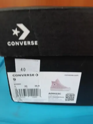 Zapatillas Converse Glitter Rosa y Plateado