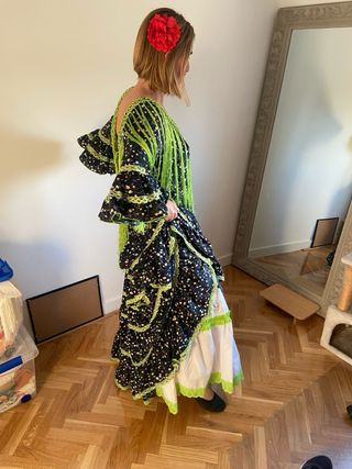Vestido Flamenca Isabel Ruiz Negro y Verde