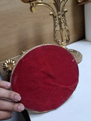 Candelabro de metal y mármol. Pareja