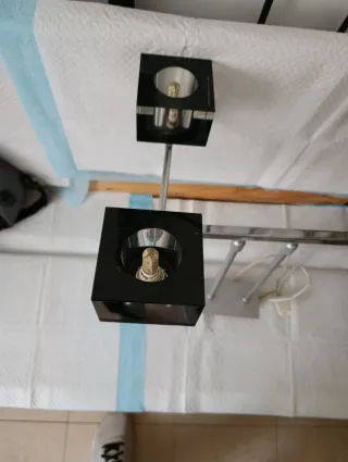 Lámpara de Techo Moderna 4 Luces  Cristal Cromo‼️