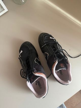 Zapatillas Puma Niña Negras y Rosas