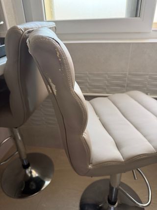 Silla de bar beige (2 piezas)