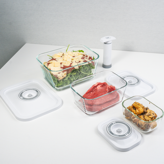Set 3 Contenitori Sottovuoto Vetro borosilicato