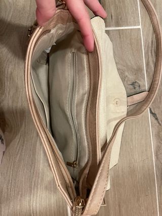 Mala tiracolo bege nova