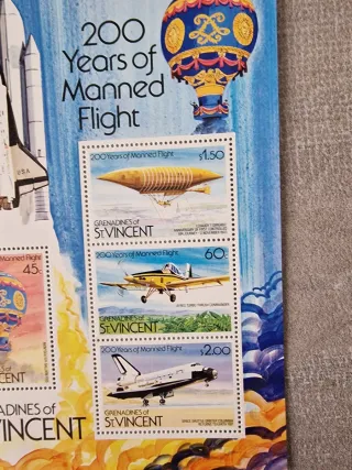 Foglietto francobolli 200 Anni Volo Uomo