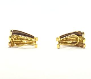 Pendiente de oro combinado de 18k, 9.35 g.